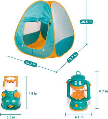 Image displaying a Colorful kids outdoor play equipmentand it's dimensions.