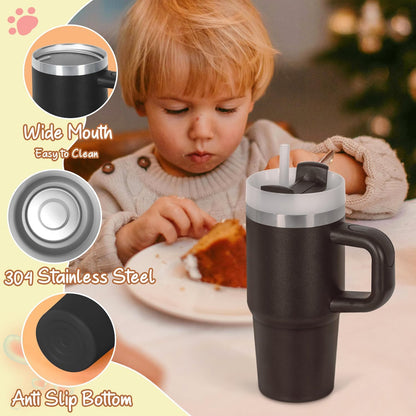 Image displaying a baby with a tumbler and it's details