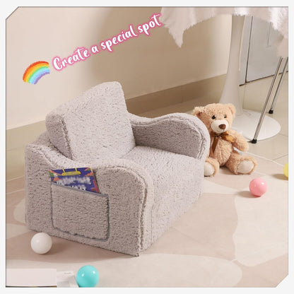 Soft modular play furniture for children, ideal for imaginative play, relaxing, and flexible indoor activities