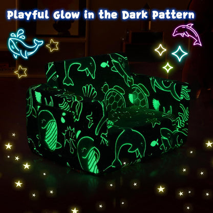 Image displaying a soft modular play furniture and text about it's details