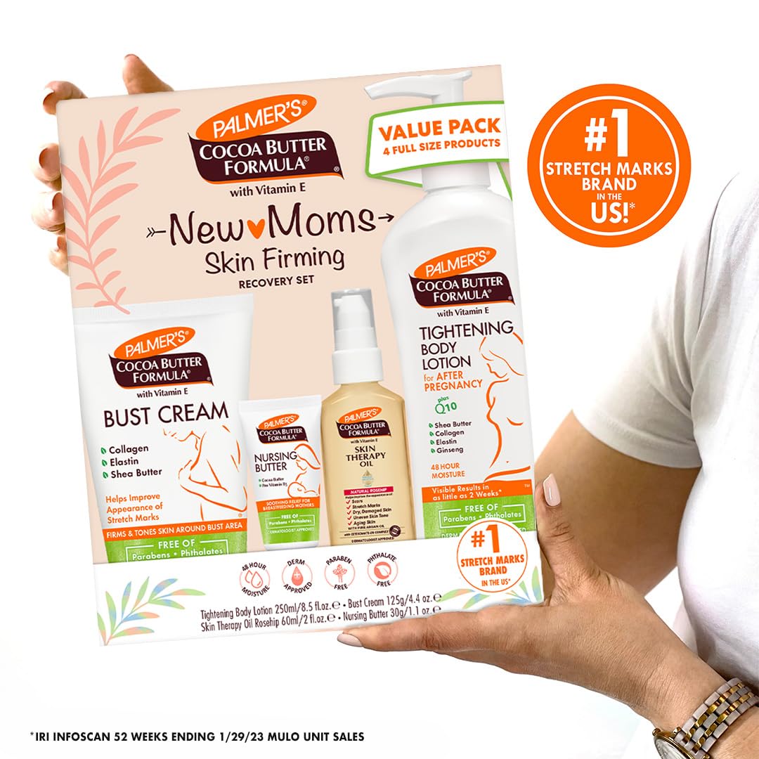 Image displaying text  about the details of a gift set for new moms