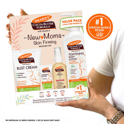 Image displaying text  about the details of a gift set for new moms
