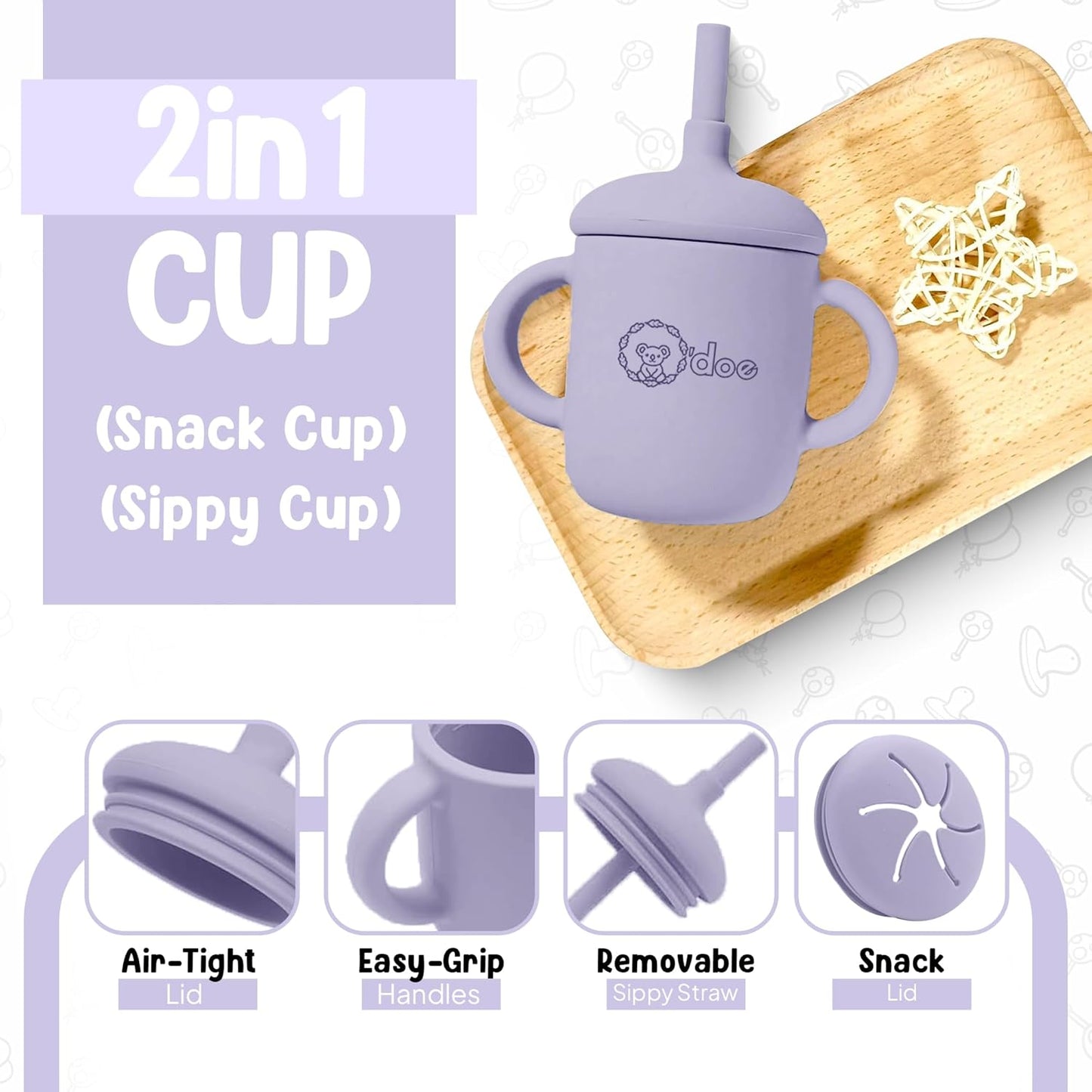 O'doe 17-Piece BPA-Free Silicone Baby Feeding Set