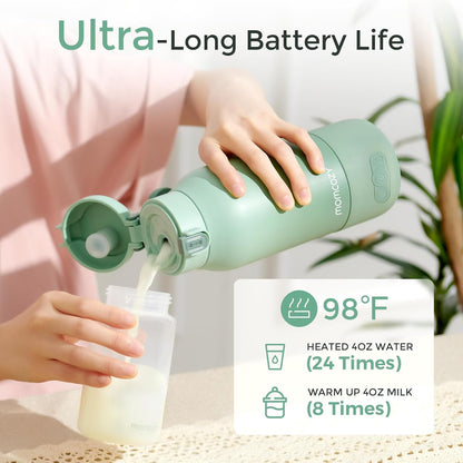 Image displaying a baby bottle warmer/sterilizer and text about it's details