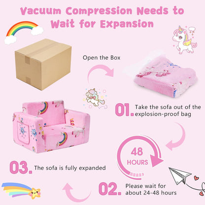 Image displaying a soft modular play furniture and text about it's details