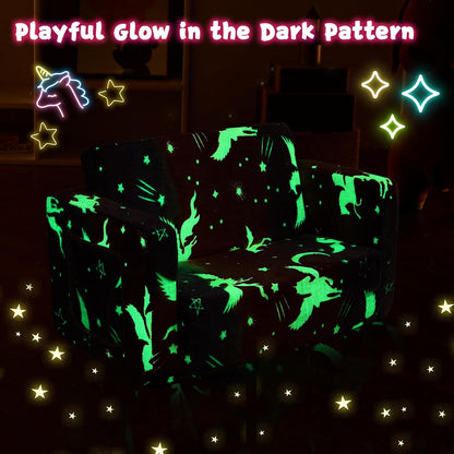 Image displaying a soft modular play furniture and text about it's details