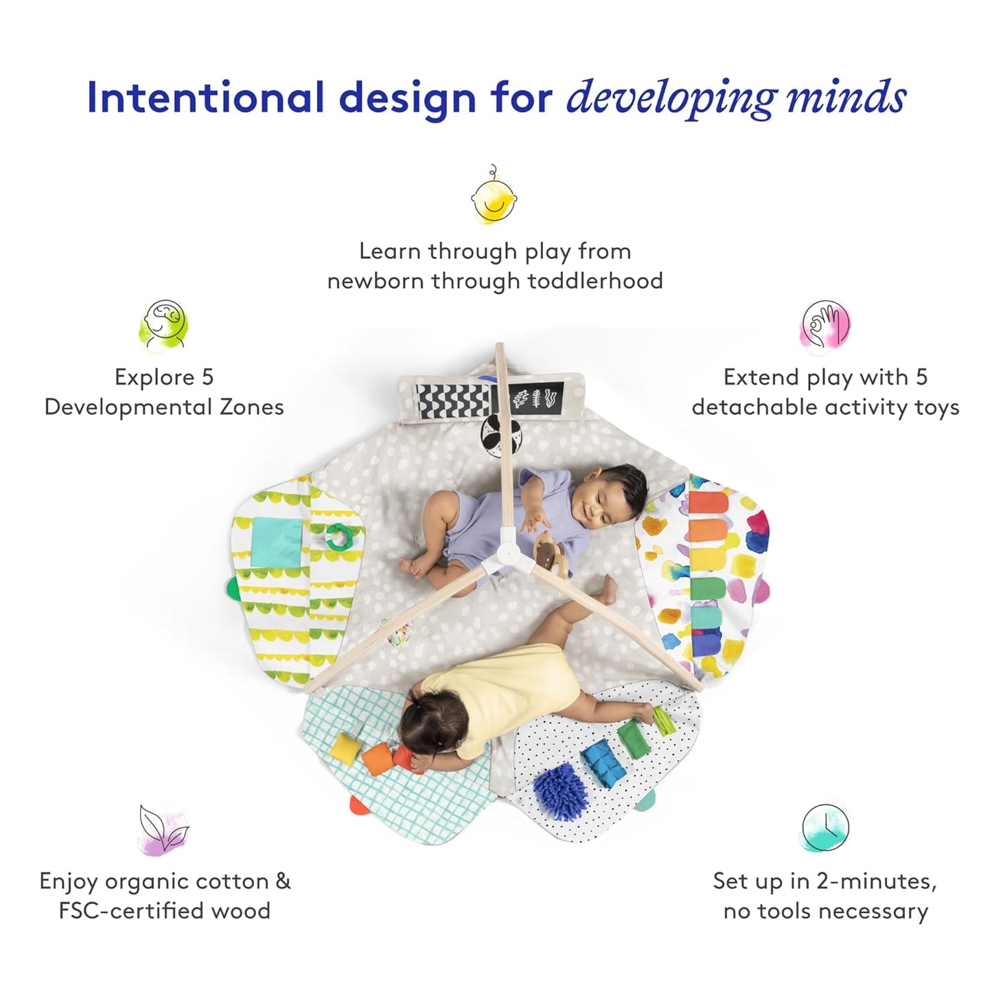 Image displaying text about the details of a Baby activity play set