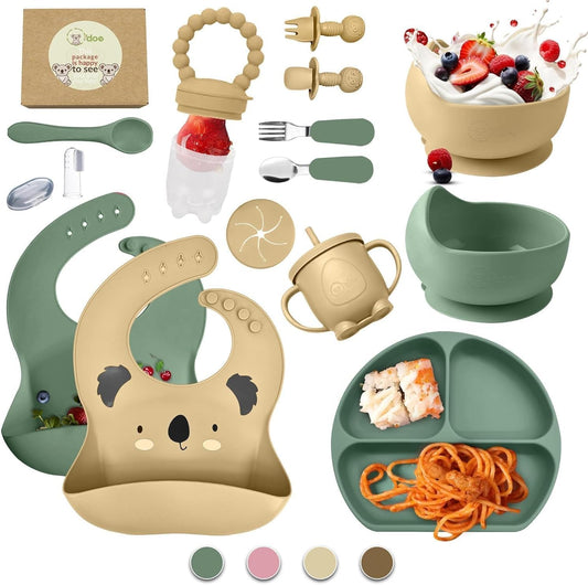 O'doe 17-Piece BPA-Free Silicone Baby Feeding Set