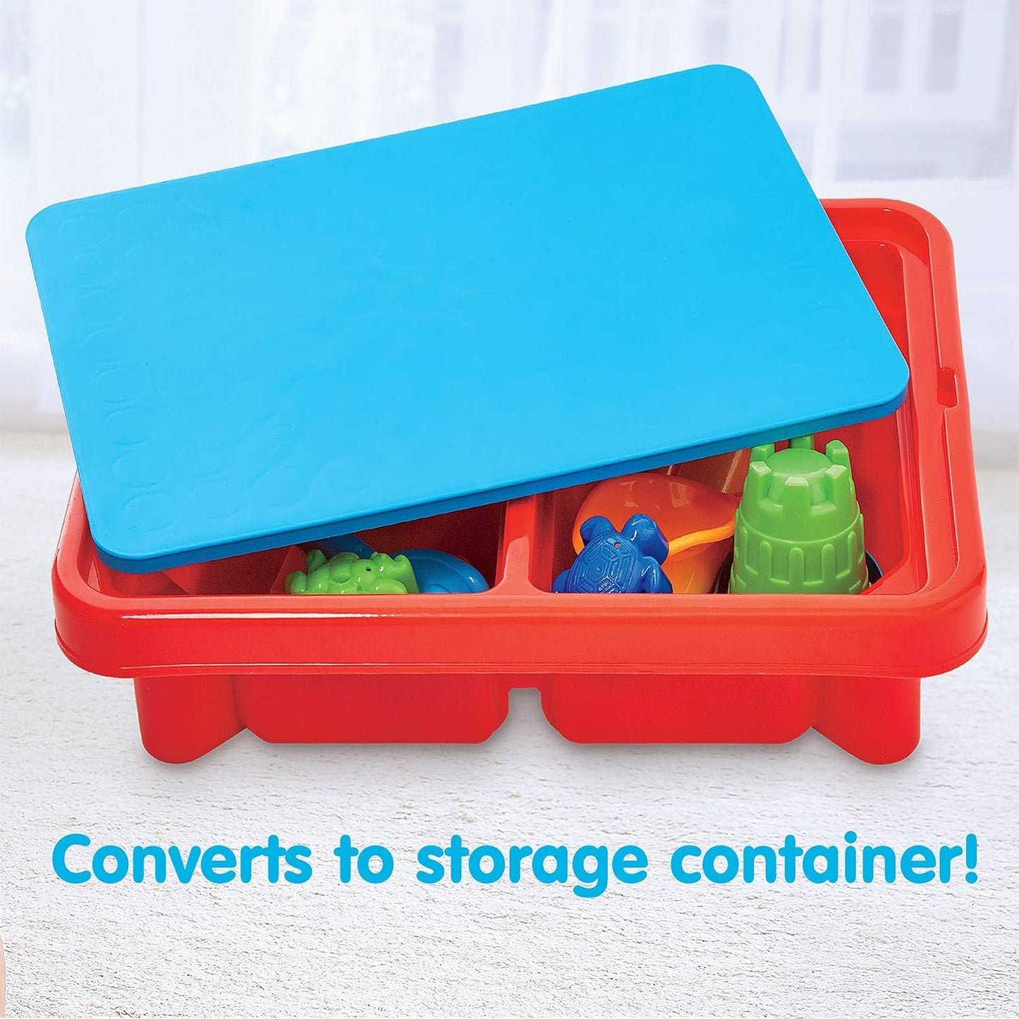 Image displaying a Colorful kids outdoor play equipmentand and text about it's details.