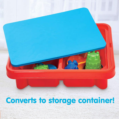 Image displaying a Colorful kids outdoor play equipmentand and text about it's details.