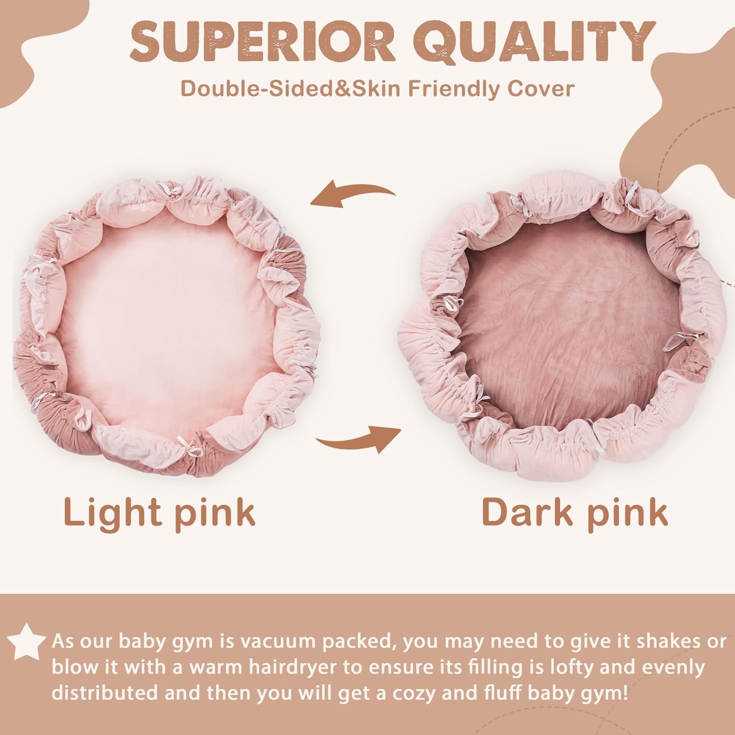 Image displaying a Baby activity play set and text about it's details