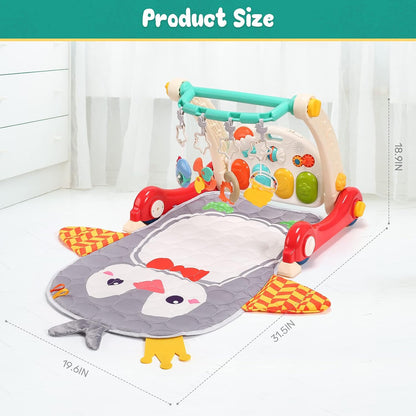 Image displaying text about details of a baby activity playing set and it's dimensions