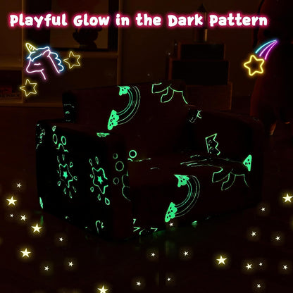 Image displaying a soft modular play furniture and text about it's details