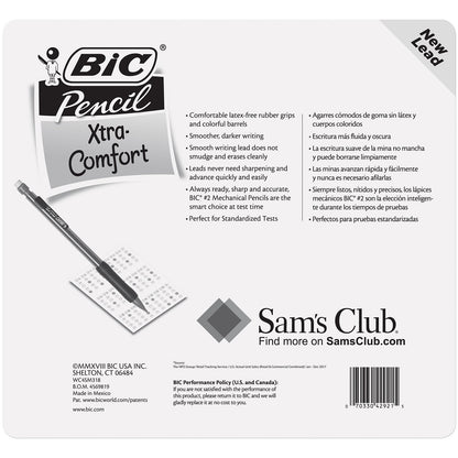 BIC Matic Grip Mechanical Pencil, HB #2, 0.7mm, 32 Pencils