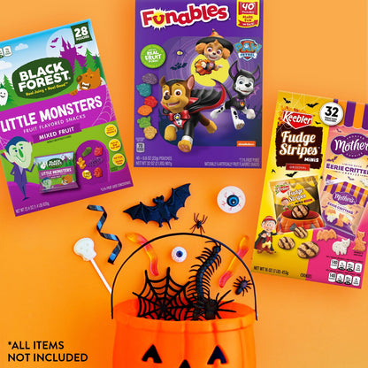 Keebler Fudge Stripe Baked Mini Bites and Frosted Mother's Cookies Halloween Variety pack, Shelf Stable Pouches