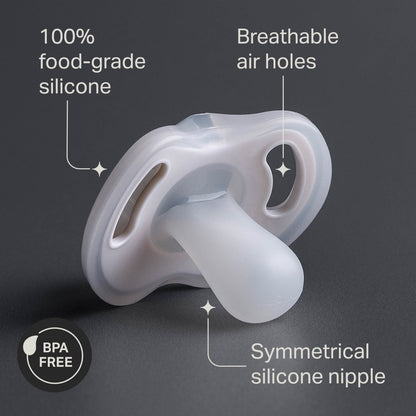 Tommee Tippee Ultra-light Pacifiers, 6-18 months, 2 pack of one piece silicone, BPA free pacifiers