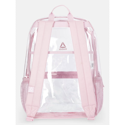 Lightweight clear backpack featuring comfortable adjustable shoulder straps for all-day wear.