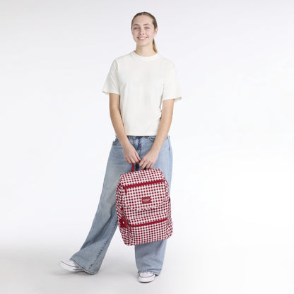 Women's top loader backpack featuring a roomy main compartment for laptops, books, and daily essentials.