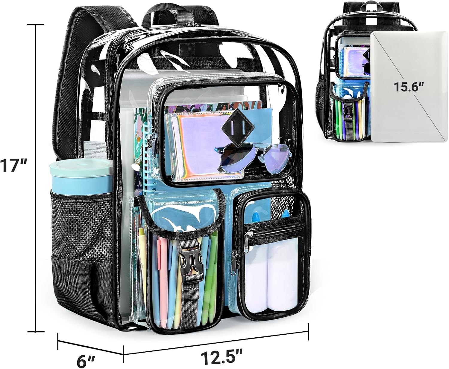 Large-capacity interior for books, folders, laptops, and daily essentials.