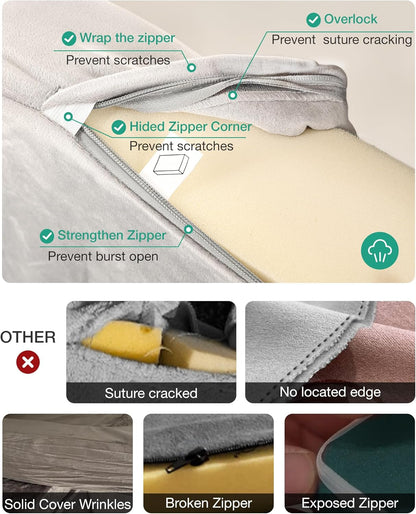 Image displaying a soft modular play furniture for kids and text about it's details