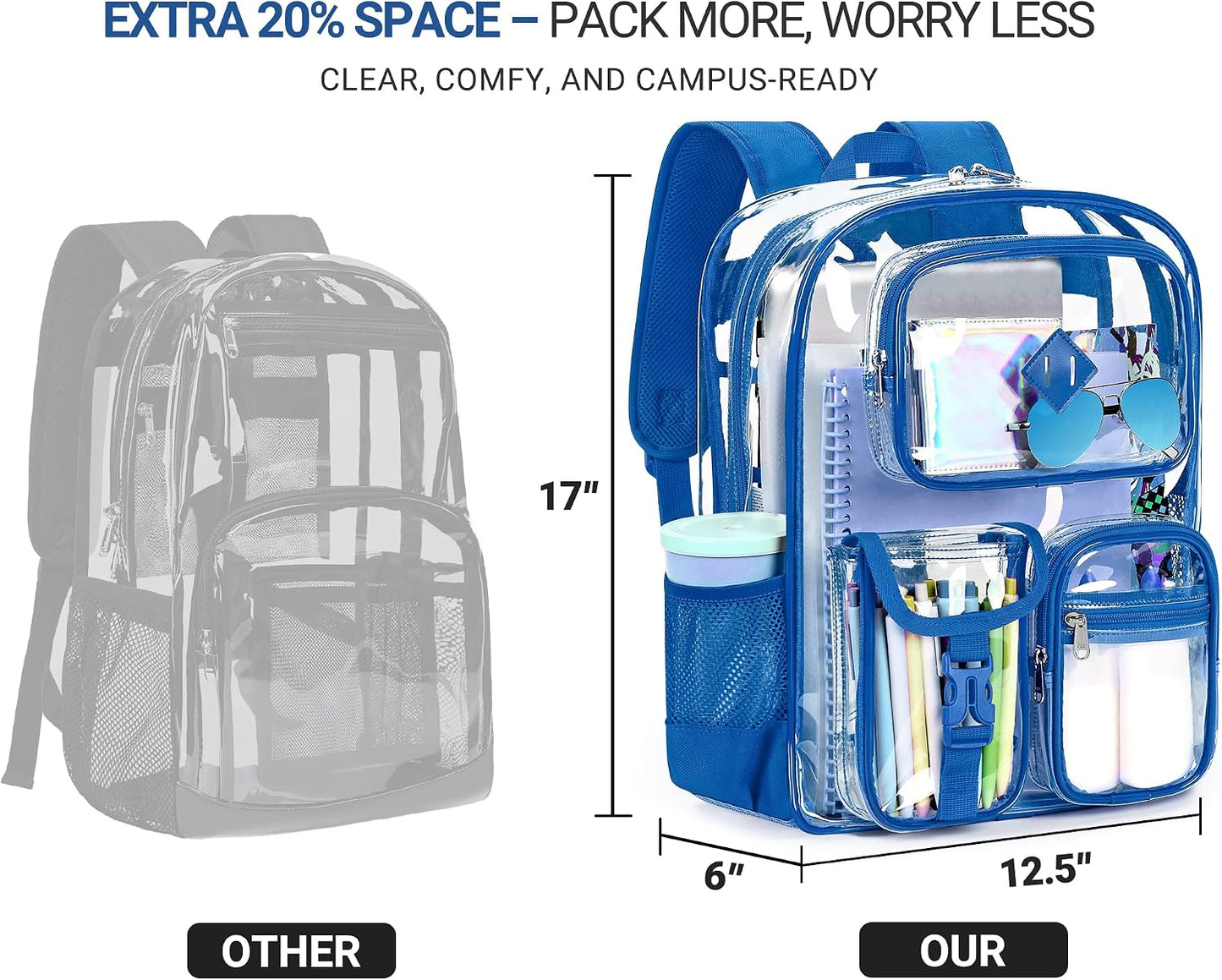 Large-capacity interior for books, folders, laptops, and daily essentials.