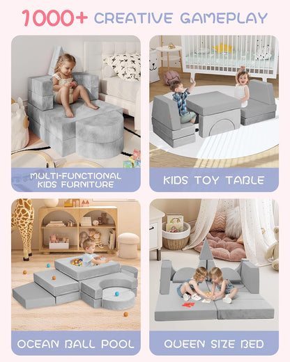 Image displaying kids playing with a soft modular play furniture