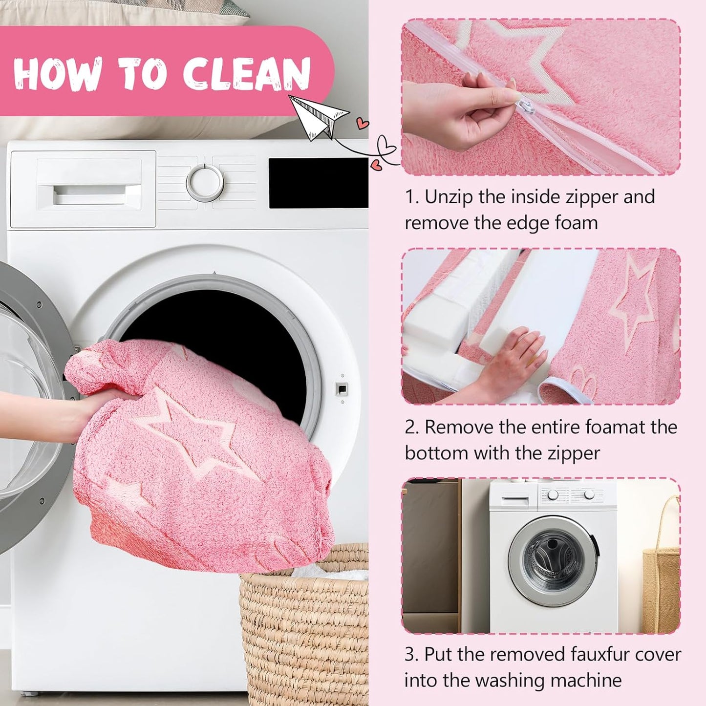 Image displaying a soft modular play furniture and text about it's details