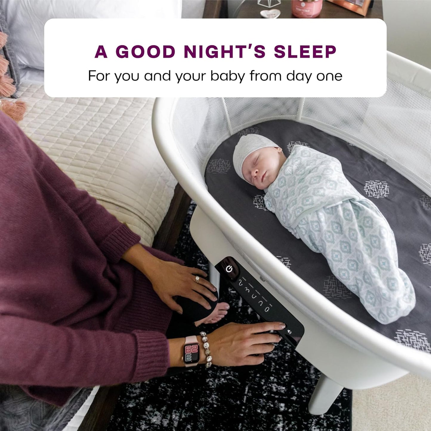 Image displaying text about the details of a Baby bassinet