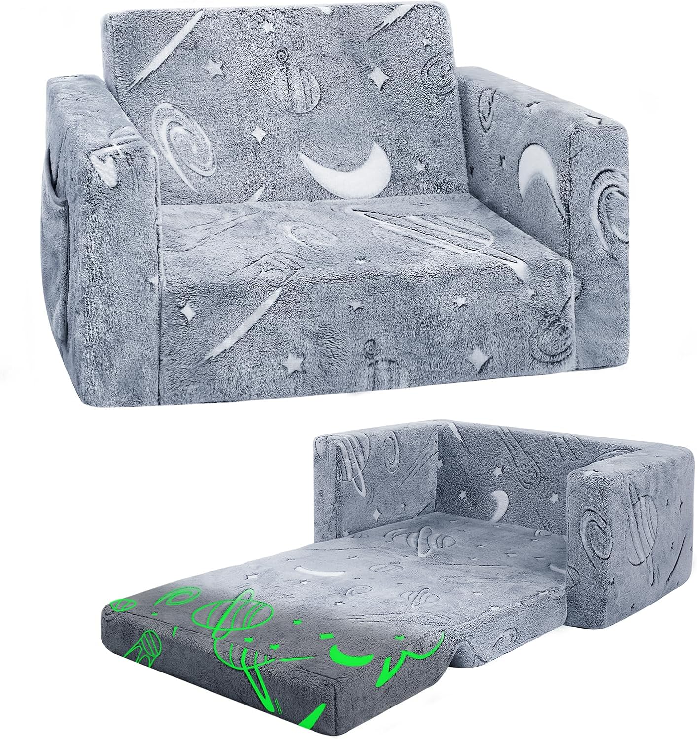 Soft modular play furniture for children, ideal for imaginative play, relaxing, and flexible indoor activities