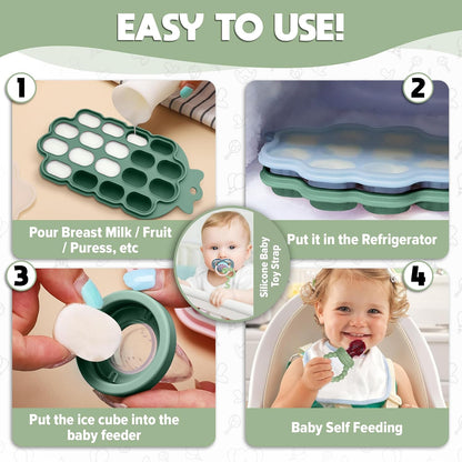 O’doe Silicone Baby Popsicle Feeder with Teether Nipples – Safe, BPA-Free