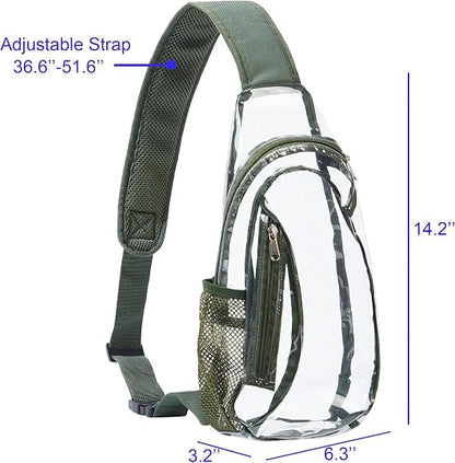 Transparent backpack featuring a fun character-inspired design with a stylish and playful look.