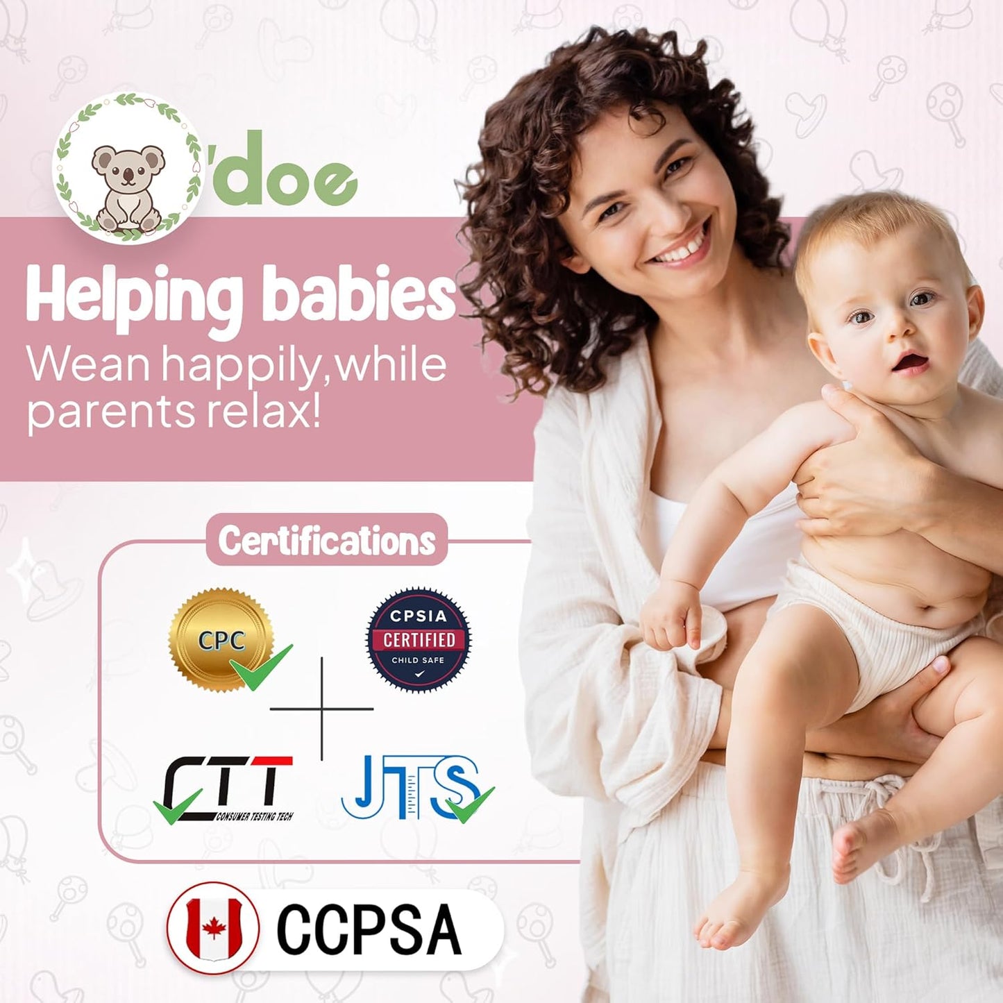 Silicone Baby Feeding Set Components Including Suction Plate, Bowl and Fruit Feeder – O'doe BPA-Free Baby Mealtime Set