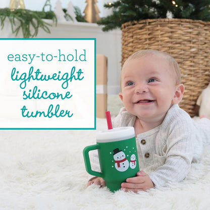 Image displaying a baby with a tumbler and it's details