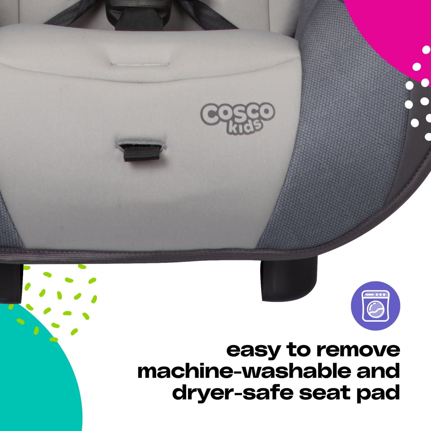 Cosco Kids Entrada 2-in-1 Convertible Car Seat, Shady Day, Infant & Toddler, Unisex