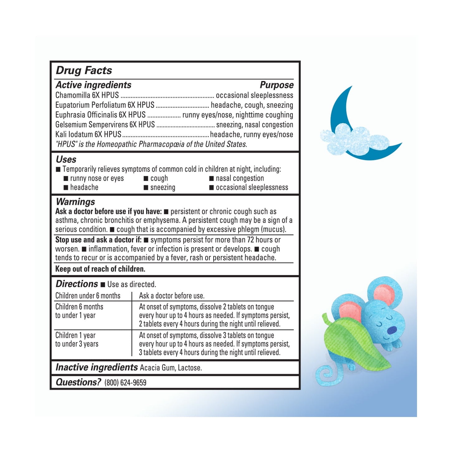 Image displaying text about ingredients and details of a gentle relief product