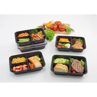 Mainstays Meal Prep Food Storage Containers, Black