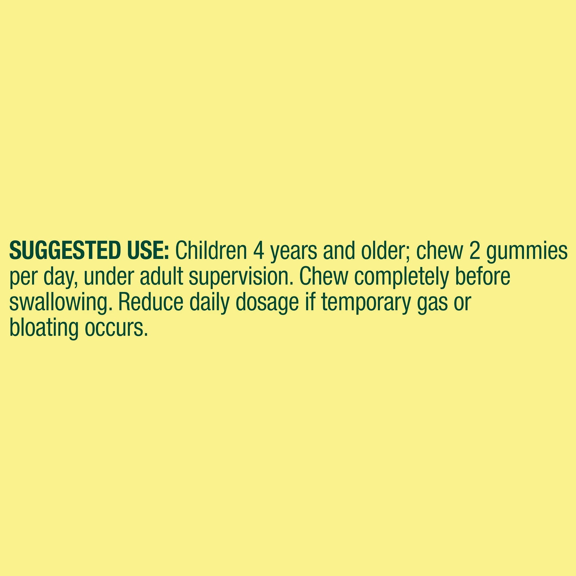 Image showing text about ingredients and details of a Daily wellness supplement product for kids