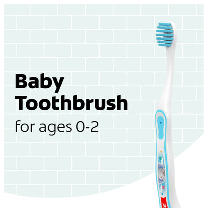 Colgate Kids My First Toothbrush, Extra Soft Baby Toothbrushes, 2 Pack, Child