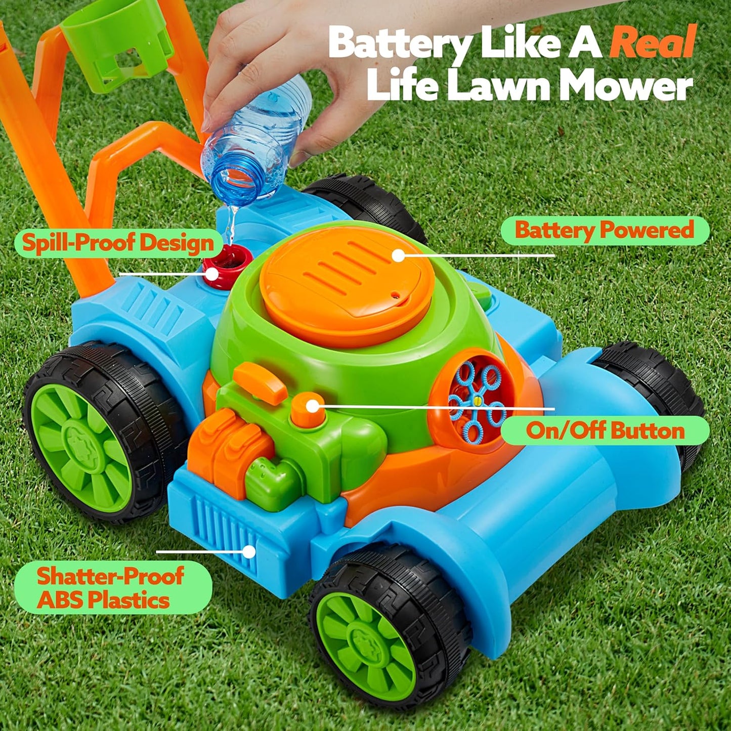 Image displaying a Colorful kids outdoor play equipmentand and text about it's details.