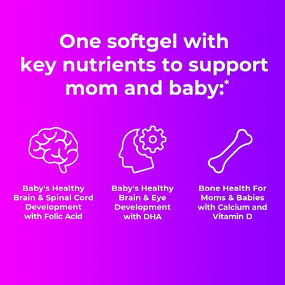 (2 pack) One A Day Women's Prenatal Multivitamin with Folic Acid, DHA and Iron, 30 Ct