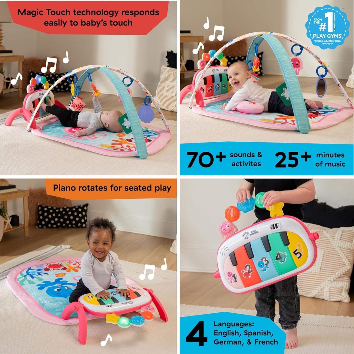Image displaying text about the details of a Baby activity play set