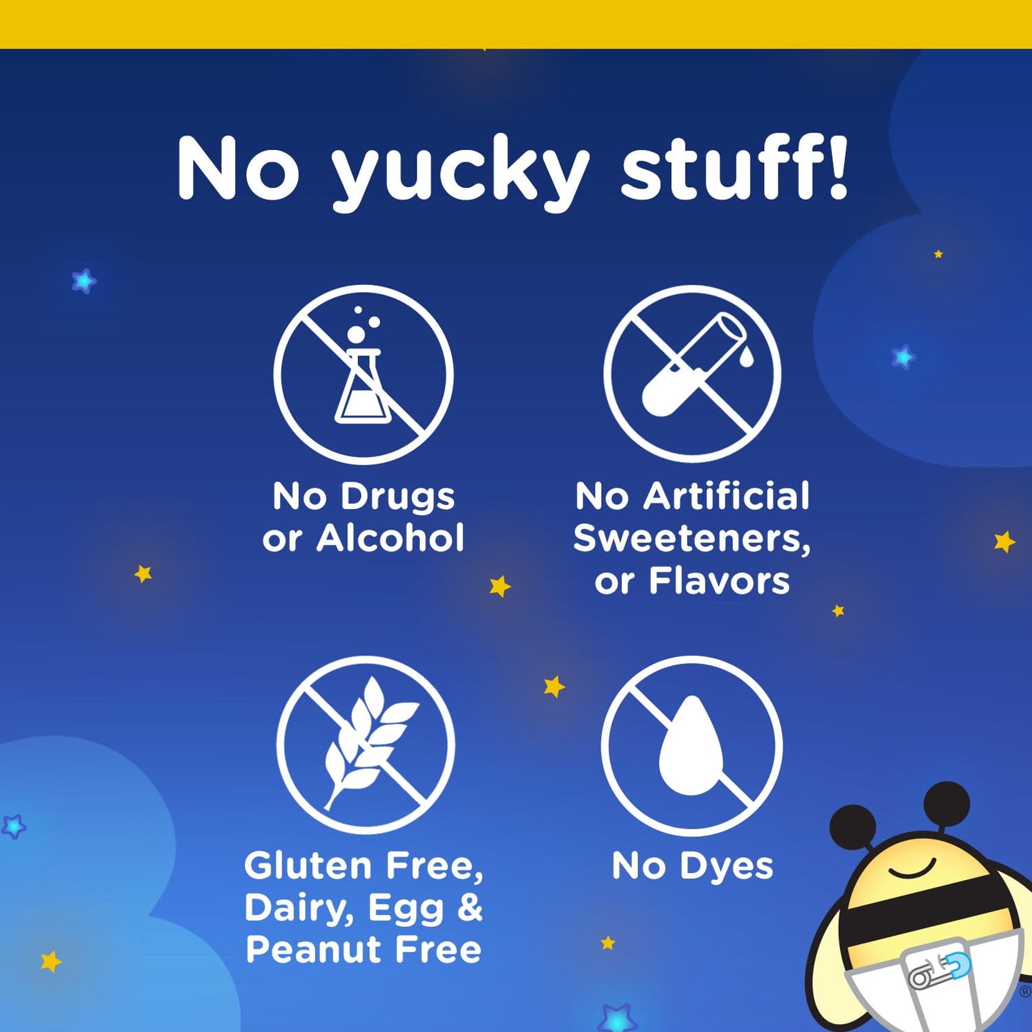 Image displaying text and graphs for gentle relief products