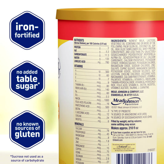 (6 pack) Enfamil Powder Baby Formula with Iron, 12.5 oz Can
