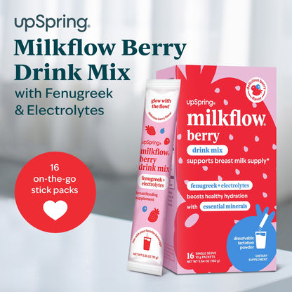 Image displaying a Lactation support drink mix and text about it's details
