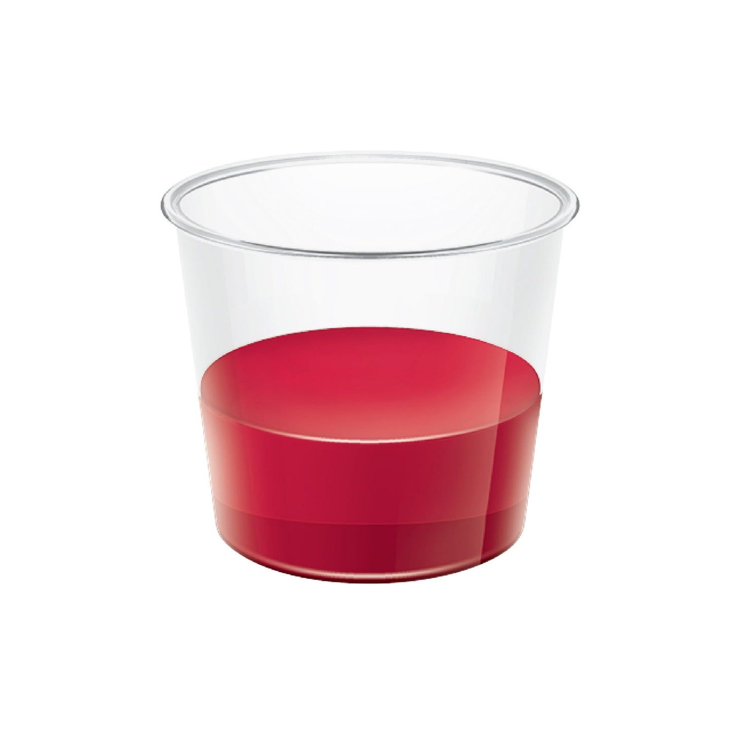 Image shows a cherry flavoured gentle relief product in a measuring cup