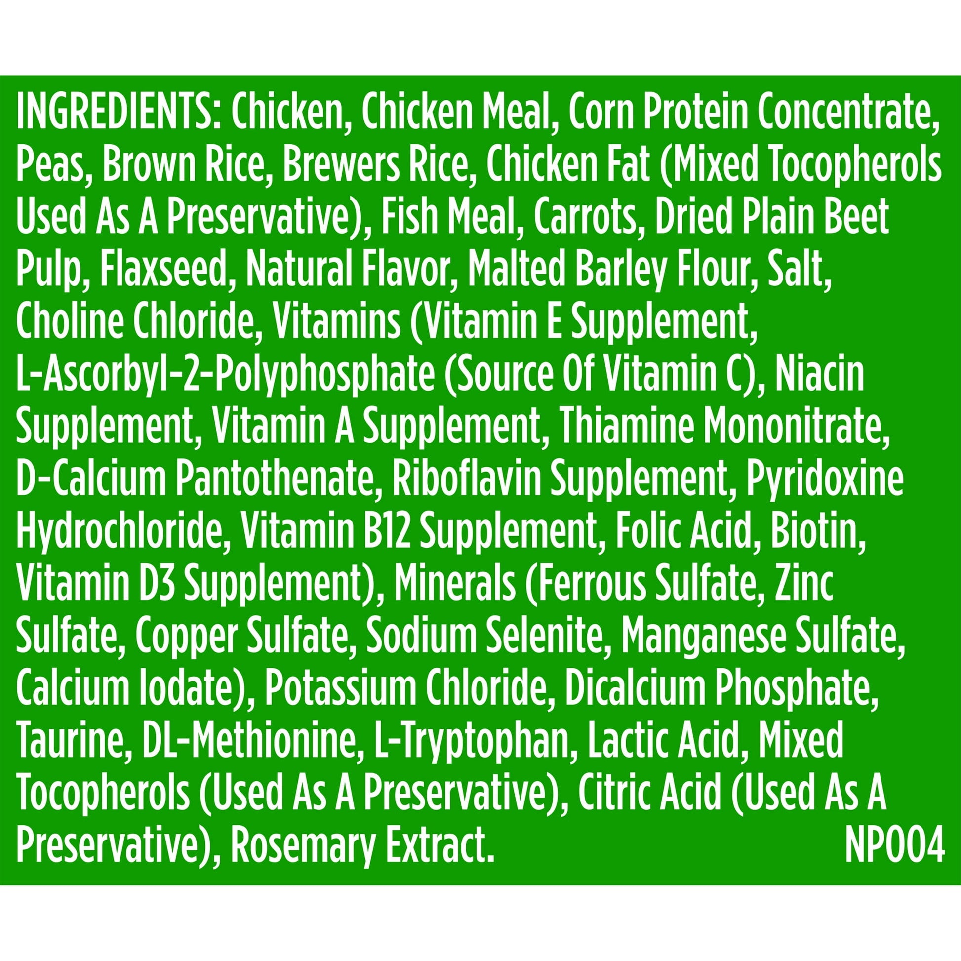 Image displaying text about the details of a dry cat food