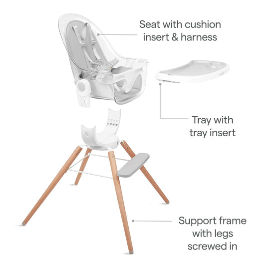 Munchkin 360 Cloud Baby and Toddler High Chair, White, Unisex