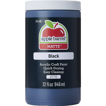 Acrylic craft paint, matte finish, black, 32 fl oz – perfect for crafts, DIY projects, and decorative painting