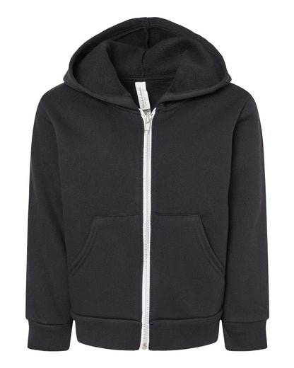 Toddler Zip-Up Hoodie Black – Soft Fleece Cotton Blend |  Kids Hoodie | Unisex Toddler Jacket