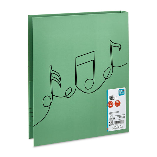 Pen+Gear Fashion 1" Round-Ring Binder, Music Notes